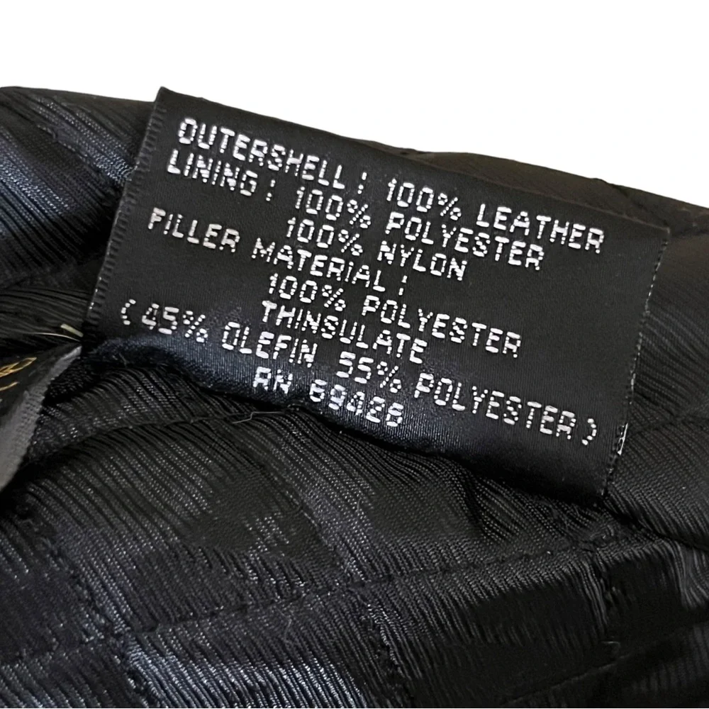 Vintage M. Julian Wilsons Black Leather Jacket Men Sz Large Thinsulate Lined - Picture 10 of 10